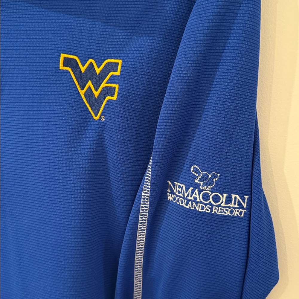 Columbia Golf WVU Mountaineers x Nemacolin Resort Quarter Zip Pullover - Picture 2 of 6